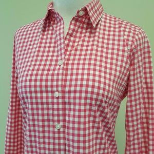 Banana Republic Non Iron Hot Pink Gingham Check 6